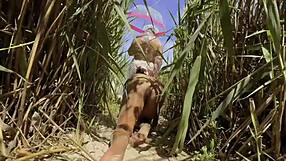 Dominatrix Mistress April controls her slave with intense machine action in maintenance