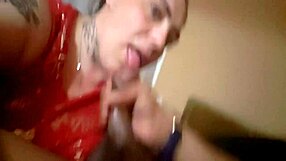 blow job queen jamie cummings shoves black dick deep in her wet mouth for cum