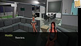 My new family bonds over intense handjob action with teen brunette.