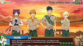 Game Friends Camp Episode 22 Features Plan With Russian Voice Acting In Anime Style.