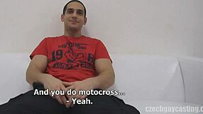 Intriguing Czech gay casting with Jirka 3486 sucking and fucking in POV.