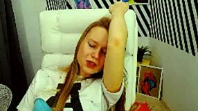 Alicebush indulges in a solo masturbation session at home