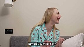 Muscular guy with big cock fucks two girls at pajama party