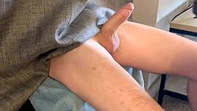 Amateur gay men perform deepthroat blowjobs at gloryhole.