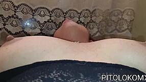 Squeezing Milk From Stepsister's Big Tits Before Bending Over For Wet Pussy Creampie