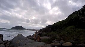 Public Walk Exposing Big Tits and Pussy