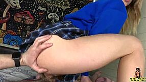 Bold first facial for my pretty obedient step sis in pov.