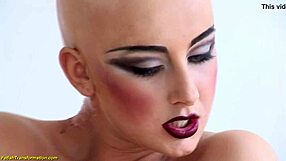 Bald Head Luca Bella Rocks Hot Latex Corset with Czech Flair