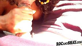 Baby, let’s go hard tonight, says this ebony couple during intense assfucking