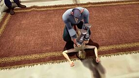 Cute Curvy Anime Girl In Warcraft Parody Throne Room Sex Scene