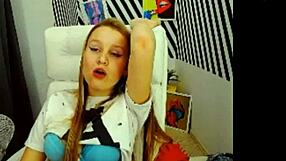 Alicebush indulges in a solo masturbation session at home