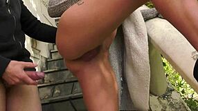 Brunette Natural Tits Sucks Cock For Facial!