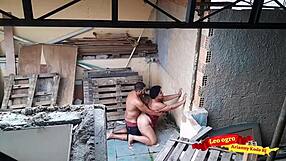 fucking my sister-in-law on the terrace in outdoor sex