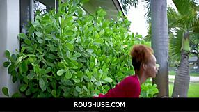 roughuse features a black teen stepsister in a freeuse scenario with james cameron and nicky rebel