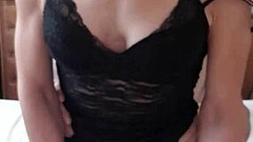 hot milf in lingerie receives oral