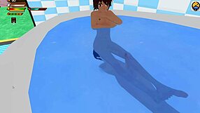 Femdom Humiliates Cute Slave in University Bathroom BDSM Game