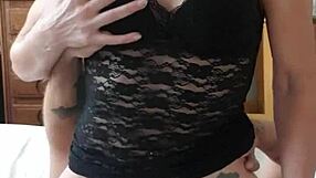 hot milf in lingerie receives oral