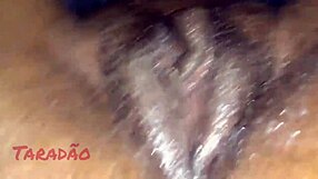 Black woman in lingerie gets blowbang and deepthroat