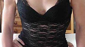 hot milf in lingerie receives oral