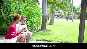 roughuse features a black teen stepsister in a freeuse scenario with james cameron and nicky rebel