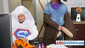 These interracial gay guys are drilling bareback like pros