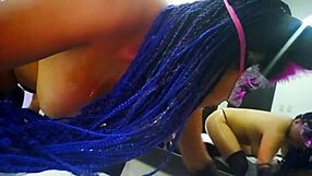 Skinny Busty Ebony Begs for Oil on Tits and Butt