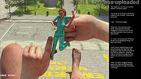 Big Apple Small 18+ Gesture in Episode 19 of 3D Cartoon Comics