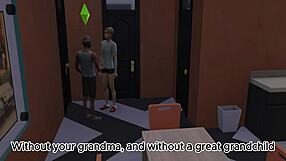 Grandpas visit escalates with old man cuckold action in part 2
