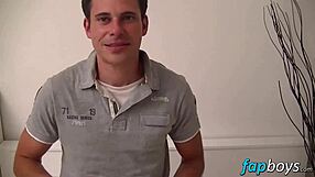 Cock hungry Luka sucks Angelo's delicious tool in POV