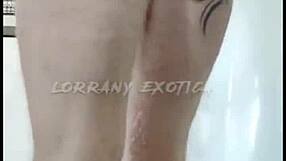 albina slut shows shorts in ass