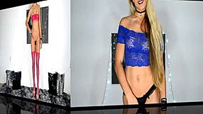 Gay amateur tries sensual stockings while getting intense anal with big cock