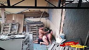 fucking my sister-in-law on the terrace in outdoor sex