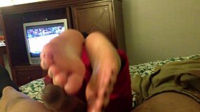 want to see my black feet toes giving a footjob cumshot on saturday?