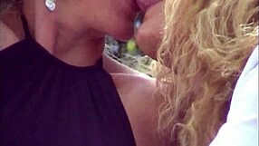 Why are these two amateur lesbians kissing next to the road?