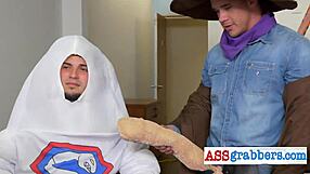 These interracial gay guys are drilling bareback like pros