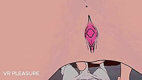 Wet pussy milf mom bends over for blowjob in VR porn