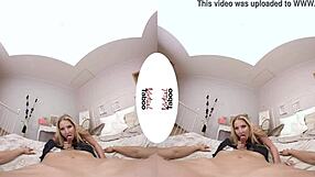 Blonde offers taboo blowjob as special gift in POV