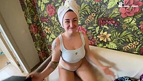 Horny Bitch with Big Tits Sucks in Pov