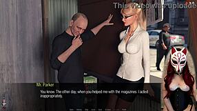 Nasty old dude gropes young Jessica in see-through corset outdoors