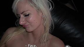 Povbitch blonde squirter shows her pierced pussy fuck experience