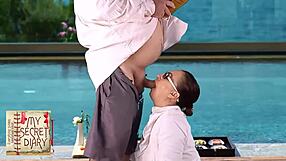 ดูดกลางแจ้งในไดอารี่ลับ เทสและดูดกับมัมมี่ MILF