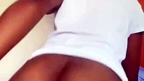 Bubble Butt And Wet Pussy Tease In Christmas Striptease.