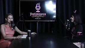 Nympho in sheer red lingerie masturbates and cums twice