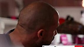 Teen Tries To Fit Big Cock In Her Mouth During Threesome.