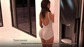 Horny hentai gameplay with mommy and bikini