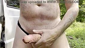 Gay Woods Solo with Big Cock