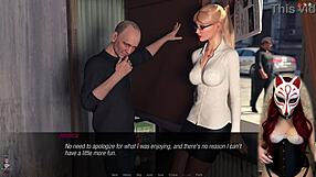 Nasty old dude gropes young Jessica in see-through corset outdoors