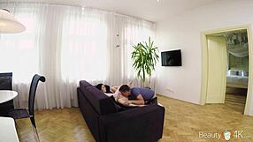 Crystal Greenvelle gives blowjob to dude in POV, satisfying his long-term dream on Beauty4K