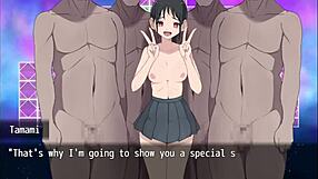 Tamami, The Cute Student, Licks Pussy In Nympho Village Gangbang.