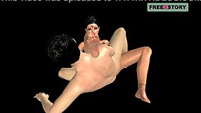 Animated 3D Japanese Man Fucks Indian Bhabhi's Breasts